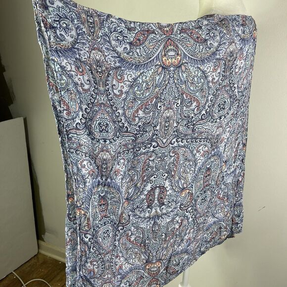 J Jill Tunic Tunic Top Poncho Cover Up Paisley Boho Hippie Lagenlook Artsy M/L - Picture 4 of 11